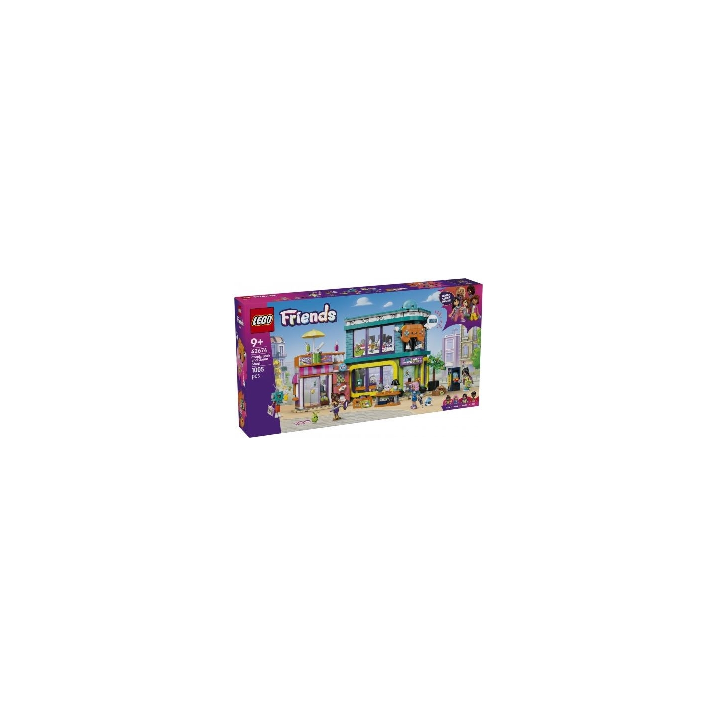 Lego Bricks Friends 42674 Comic Book and Game Store