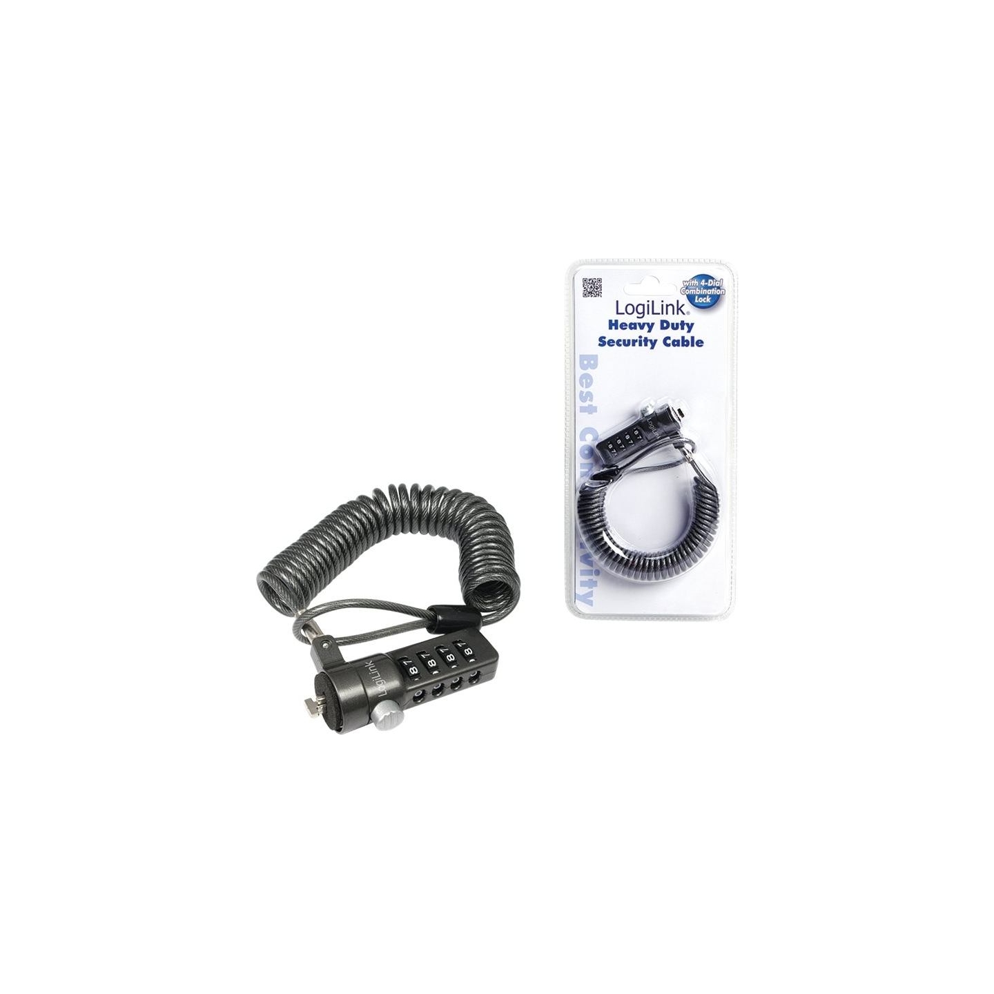 Logilink NBS004,  Notebook Coil Cable Lock, black