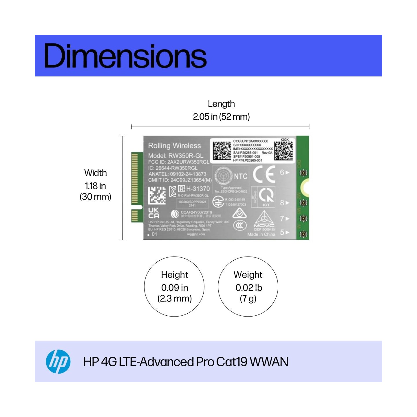 HP 4G LTE-AP Cat 19 WWAN
