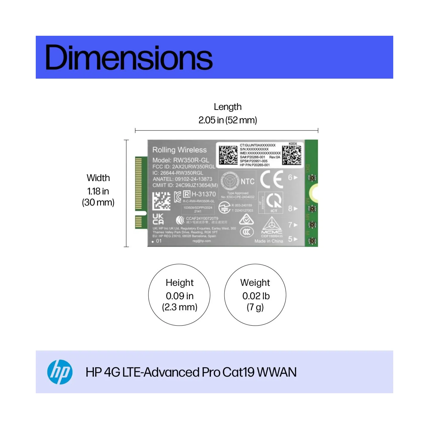 HP 4G LTE-AP Cat 19 WWAN