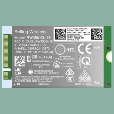 HP 4G LTE Modem m.2 WWAN Cat 16 Mobile Broadband Cellular (compatible with WWAN-ready ProBook EliteBook 4 6 - G1i G1a - 13 14 16