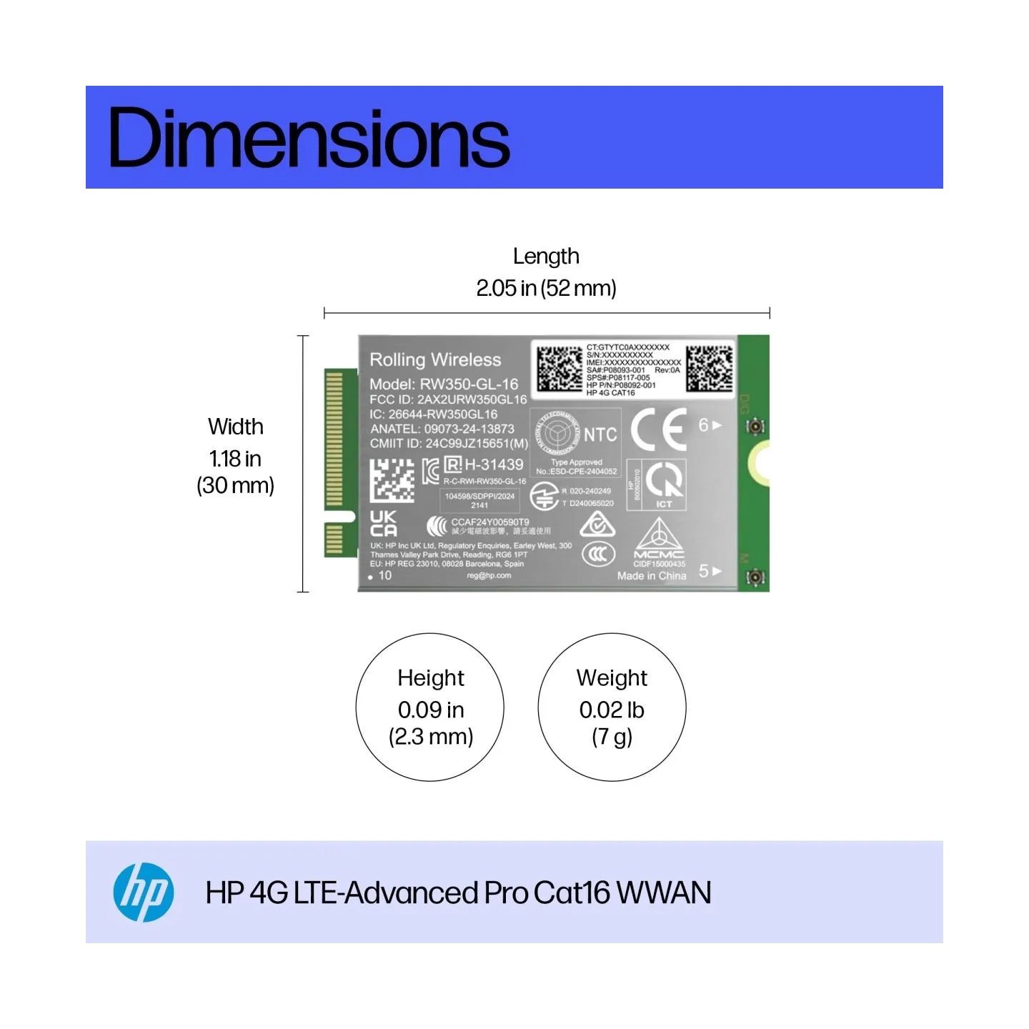 HP 4G LTE-AP Cat 16 WWAN