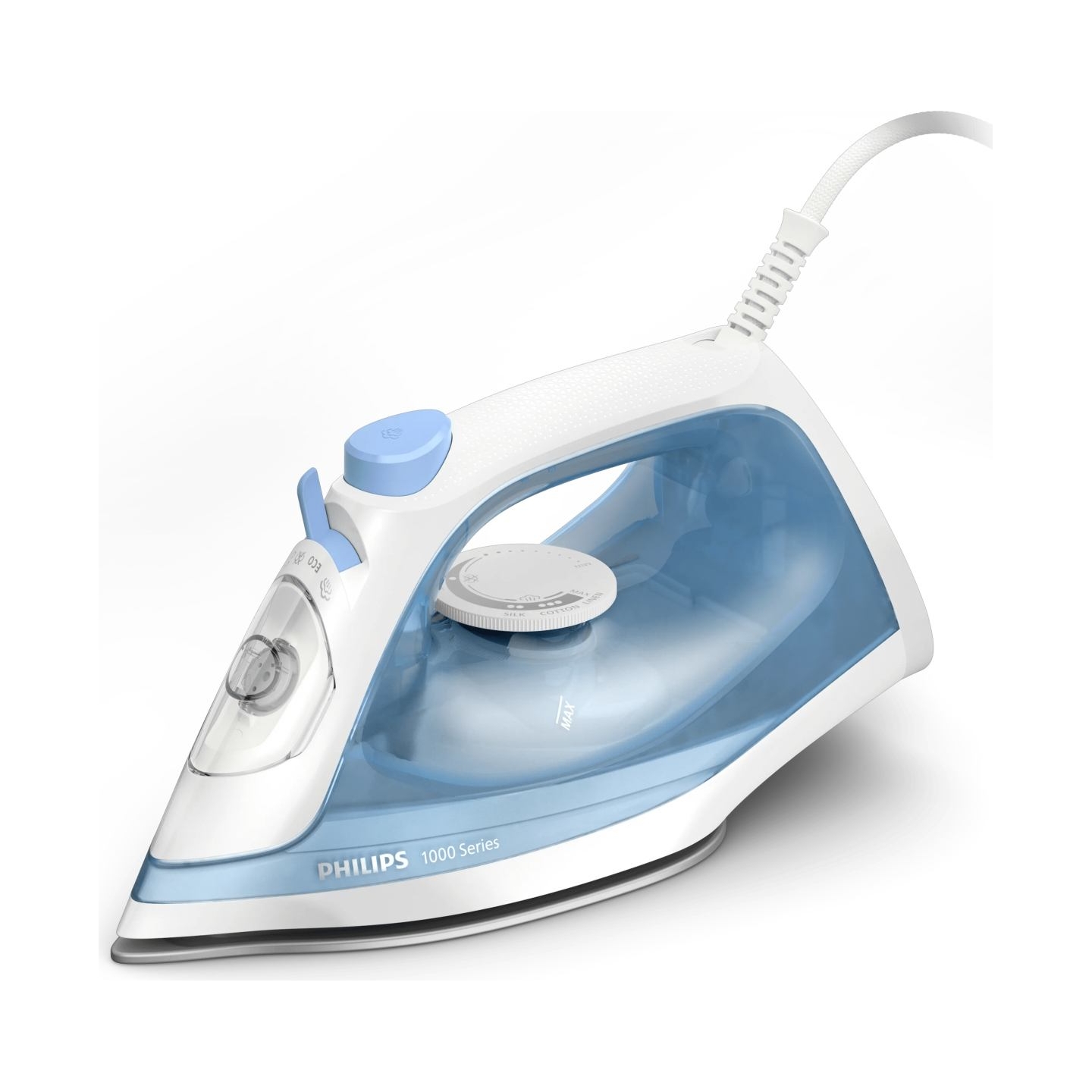 Philips 1000 Series Steam iron DST1030/20, 2000W, 20g/min continous steam, 90g steam boost, non-stick soleplate, 250ml water tan