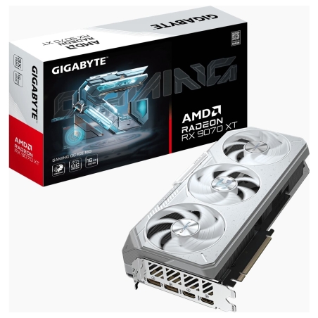 Gigabyte Graphics card Radeon RX 9070 XT GAMING OC WHITE 16GB GDDR6 256 BIT