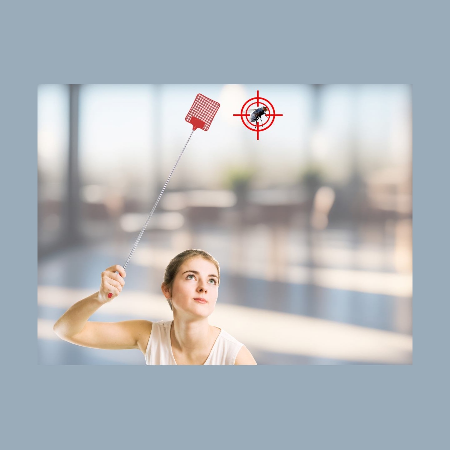 Beper C206UTI020 Telescopic Fly Swatter Paddle