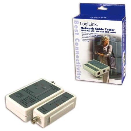 Logilink | Cable tester for RJ45 and BNC with remote unit