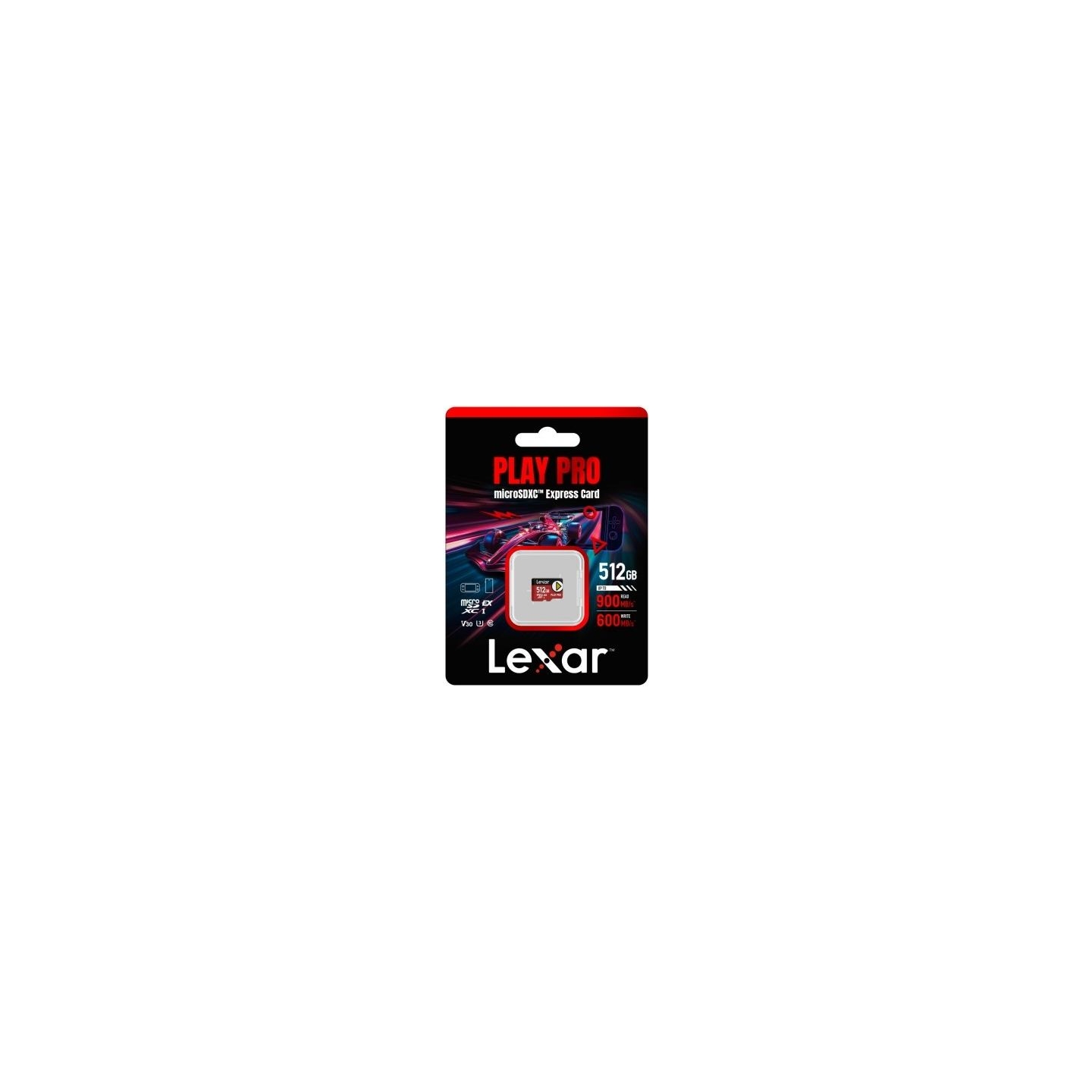 Lexar Memory card microSDHX PLAY PRO 512GB EXPRESS 7.1 900MB/s