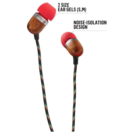 Marley | Earbuds | Smile Jamaica | Wired | In-ear | Microphone | Red