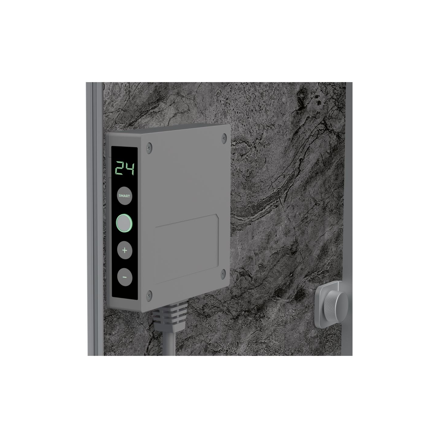 Aeno Premium Eco Smart Heater, 700W, Tempered glass, Infrared+convection heating type, LED display, Plug type: Europe (E/F type)