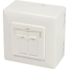 Logilink | Cat.6A Wall Outlet STP | NP0124 | White