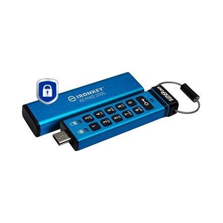 Kingston Pendrive 128GB IronKey Keypad 200C USB-C FIPS140-3 Lvl3 AES-256