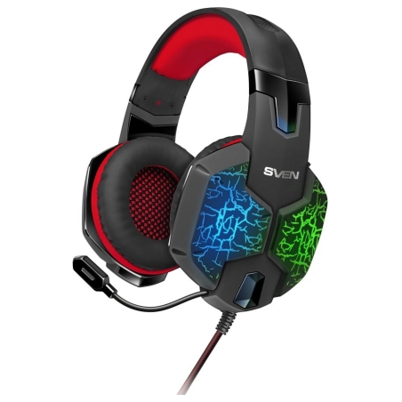 Sven Gaming headphones with microphone SVEN AP-U988MV black-red