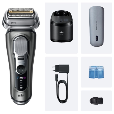 Braun Shaver | Series 9 Pro+ 9675cc | Operating time (max) 60 min | Wet & Dry | Lithium Ion | Grey