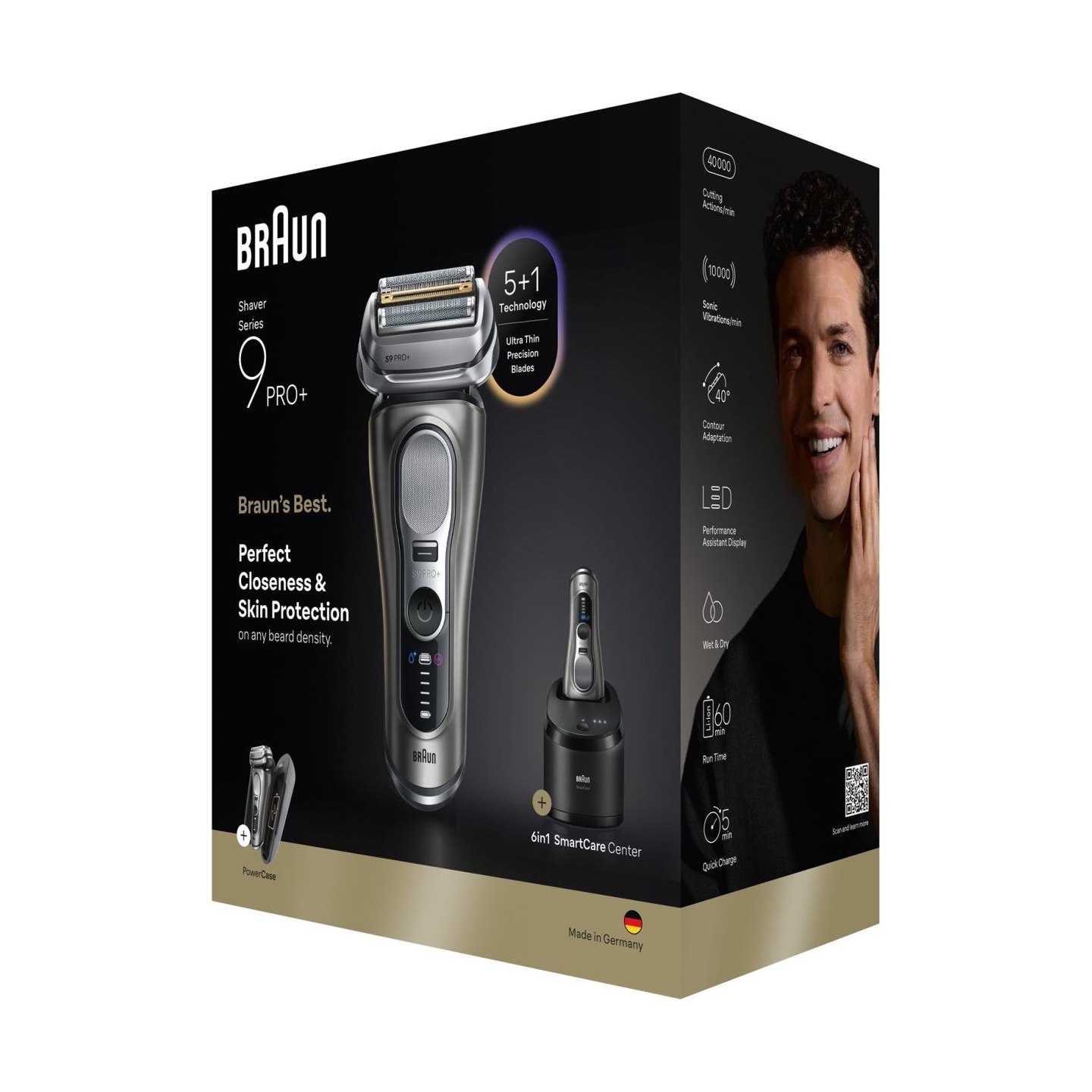 Braun Shaver | Series 9 Pro+ 9675cc | Operating time (max) 60 min | Wet & Dry | Lithium Ion | Grey