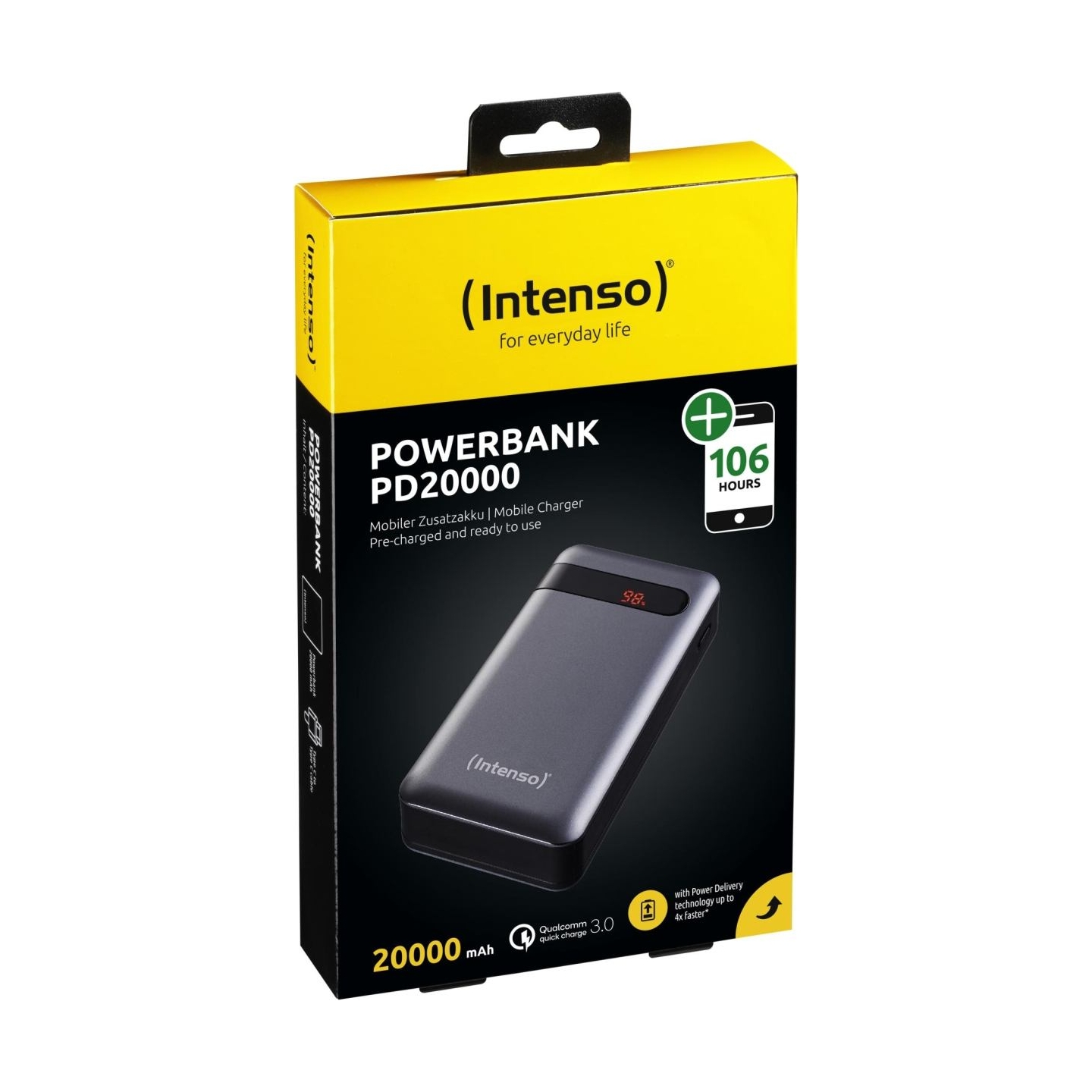 Intenso POWER BANK USB 20000MAH QC3.0/ANTHRACITE PD20000 INTENSO