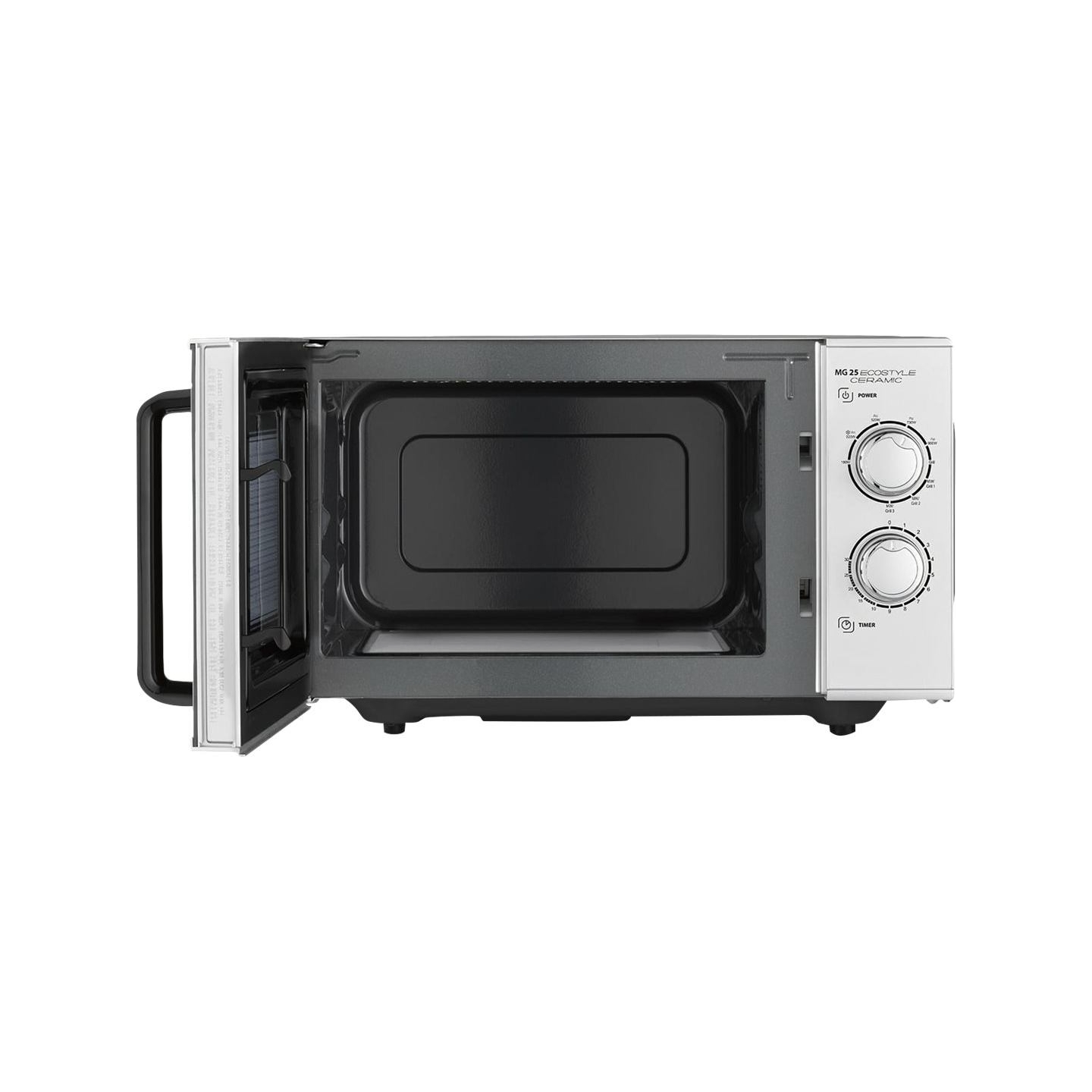 Caso | Ceramic Microwave Oven with Grill | MG 25 Ecostyle | Free standing | 900 W | 25 L | Grill | Silver