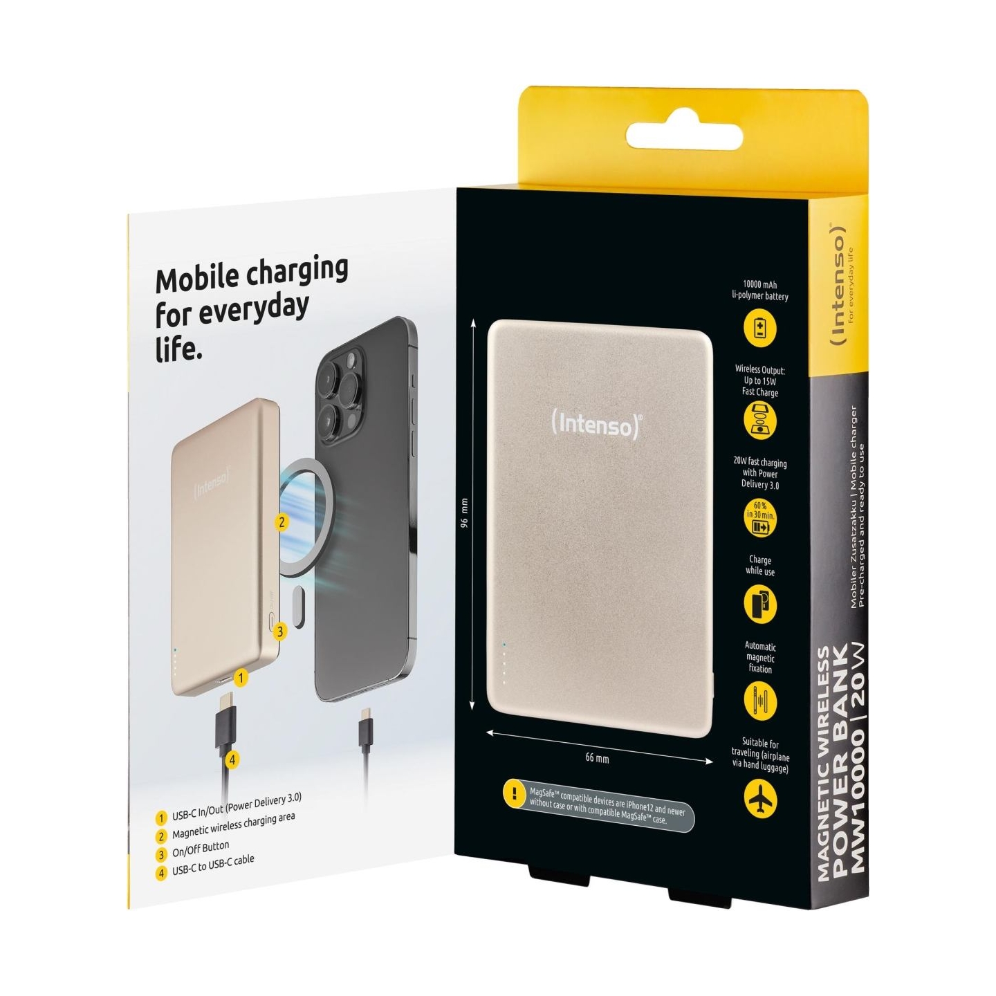 Intenso POWER BANK USB 10000MAH MAG/CHAMPAGNE 7344031 INTENSO