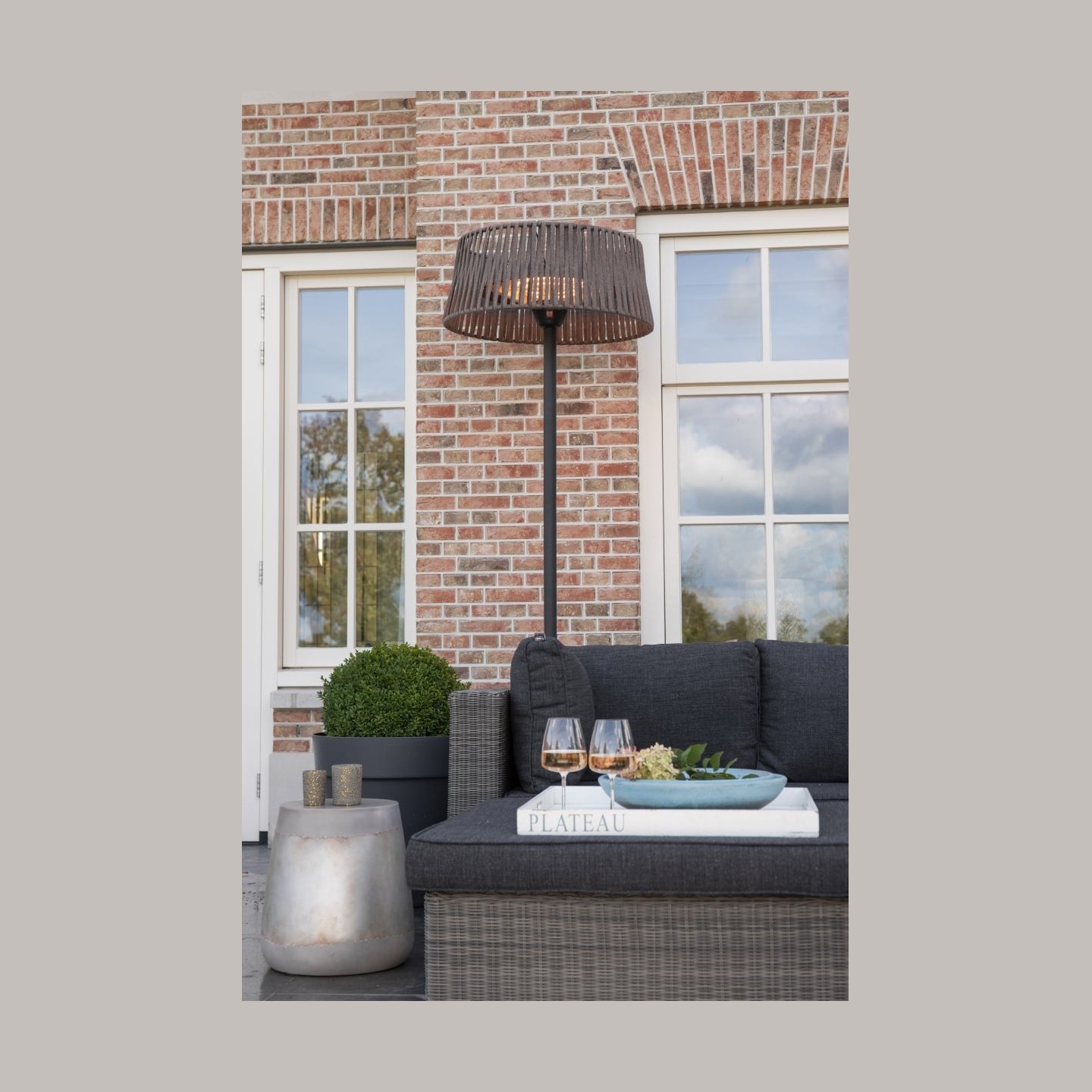 Sunred | Heater | ARTIX M-SO BROWN, Corda Bright Standing | Infrared | 2100 W | Brown | IP44
