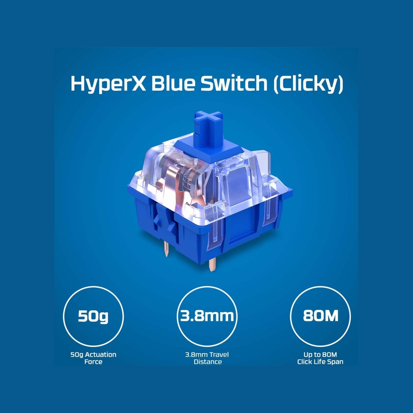 Hyperx KEYBOARD ALLOY ORIGINS CORE/PBT HX BLUE 639N8AA#ABA HYPERX