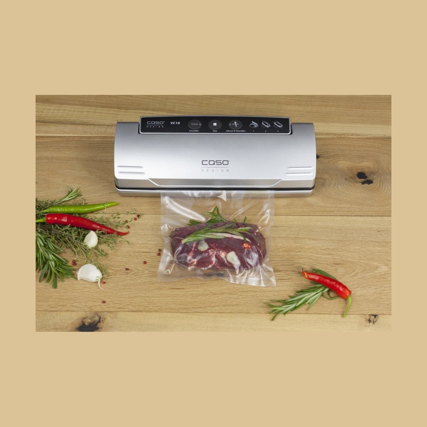 Caso | Bar Vacuum sealer | VC10 | Power 110 W | Temperature control | Silver