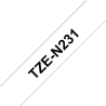 Brother TZEN231 12 BLACK ON WHITE