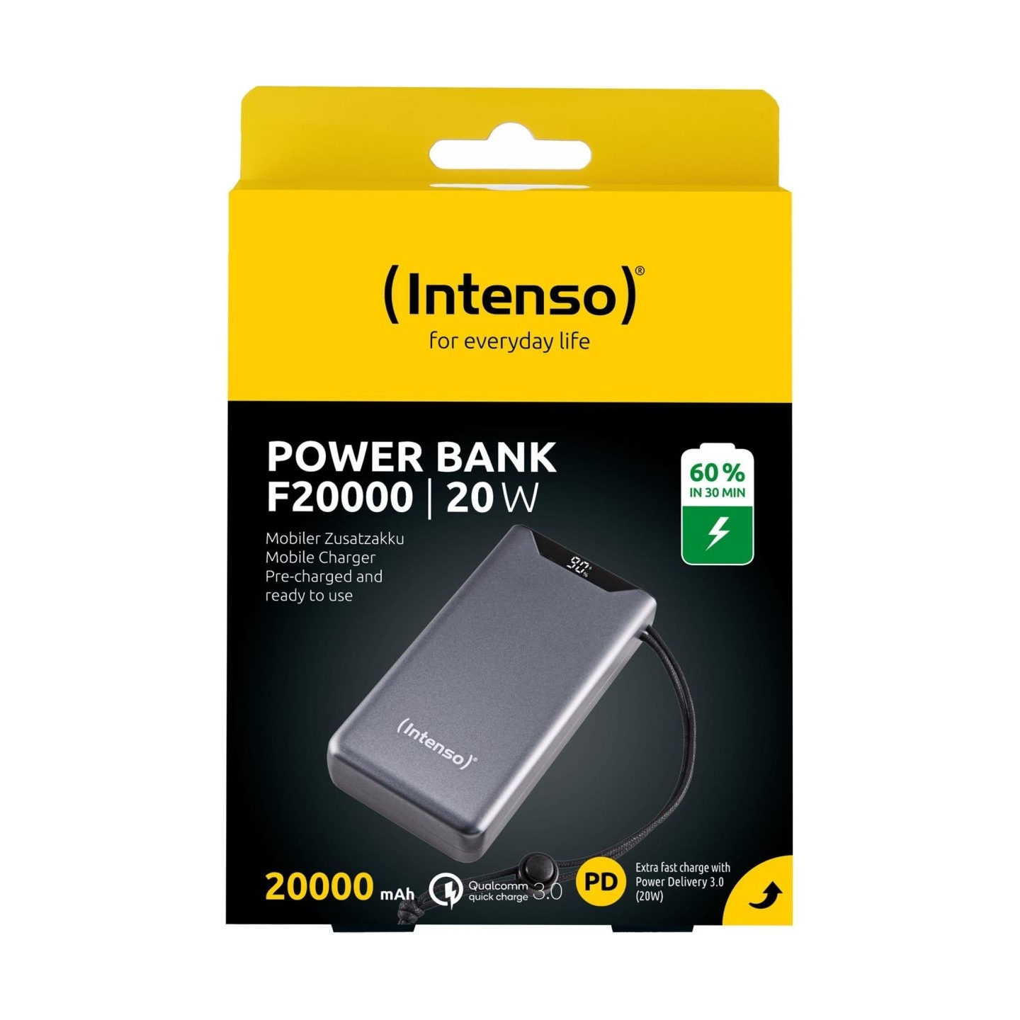 Intenso POWER BANK USB 20000MAH QC3.0/GREY F20000 7332054 INTENSO