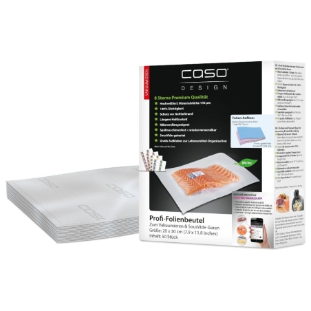 Caso | Foil Bags | 01219 | 50 units | Dimensions (W x L) 20 x 30 cm | Ribbed