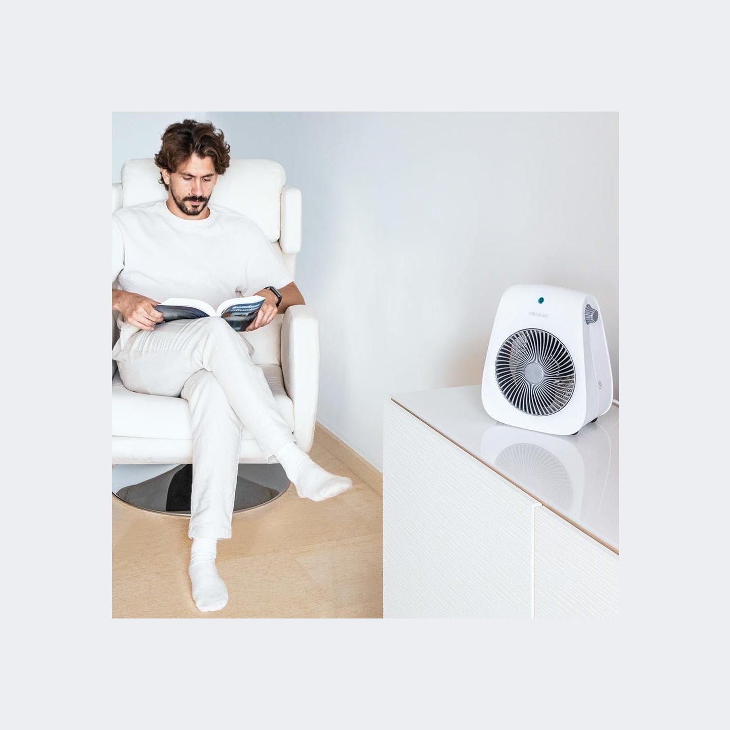 Cecotec ReadyWarm 2000 Max Force White | Fan heater | 2000 W | Number of power levels 2 | Suitable for rooms up to 20 m² | White