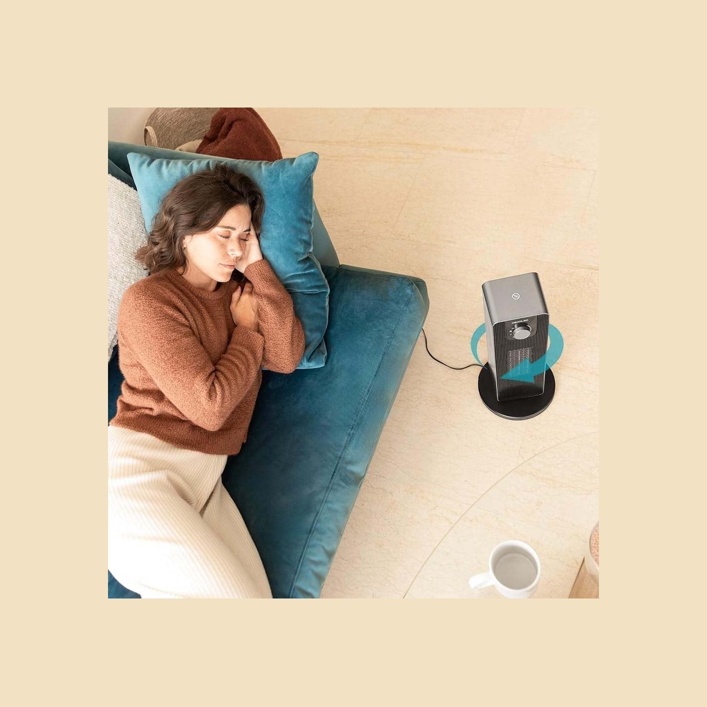 Cecotec ReadyWarm 2000 Max Ceramic Rotate | Ceramic Heater | 2000 W | Number of power levels 3 | Suitable for rooms up to 20 m² 