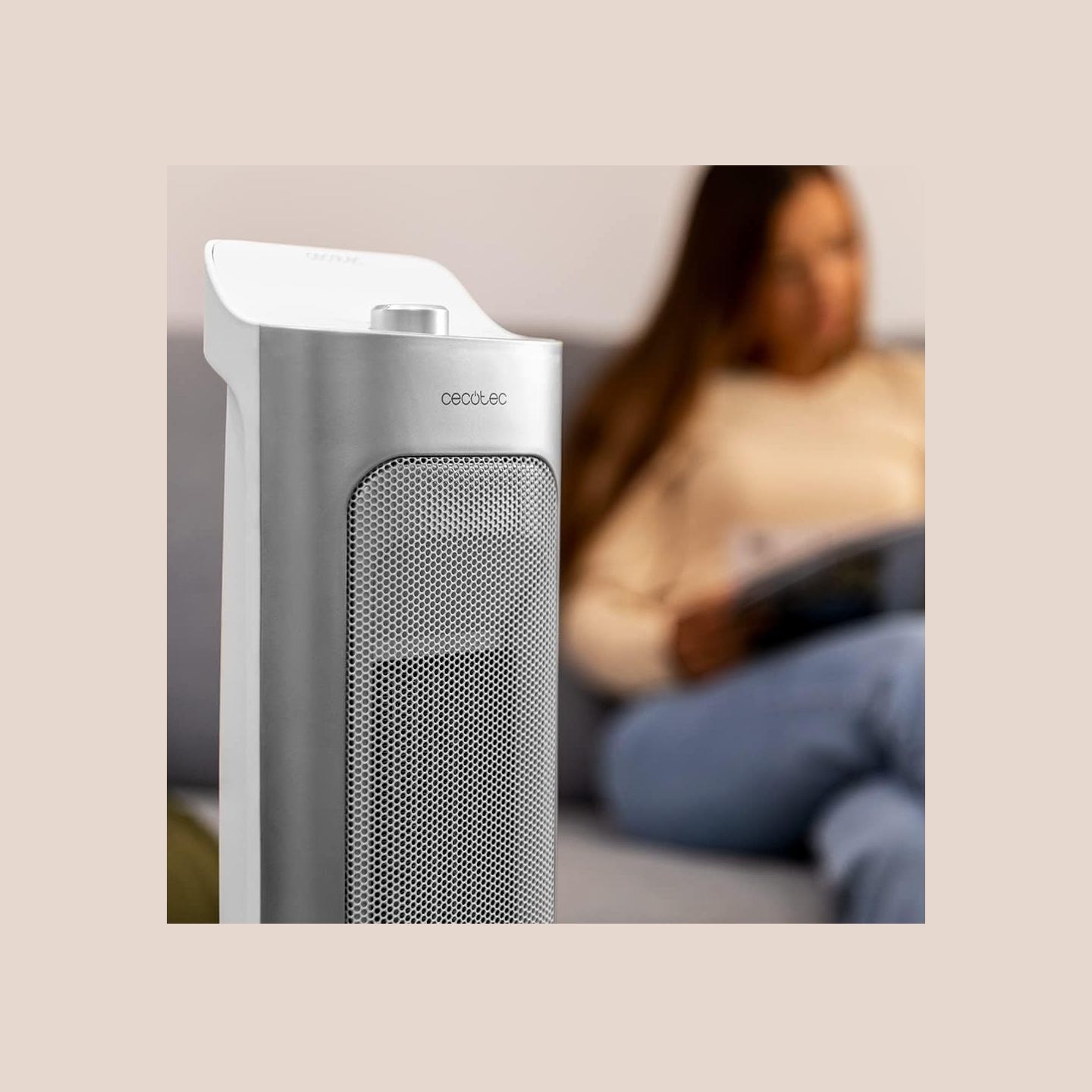 Cecotec ReadyWarm 6700 Ceramic Sky | Ceramic Heater | 2000 W | Number of power levels 3 | Suitable for rooms up to 20 m² | Suita