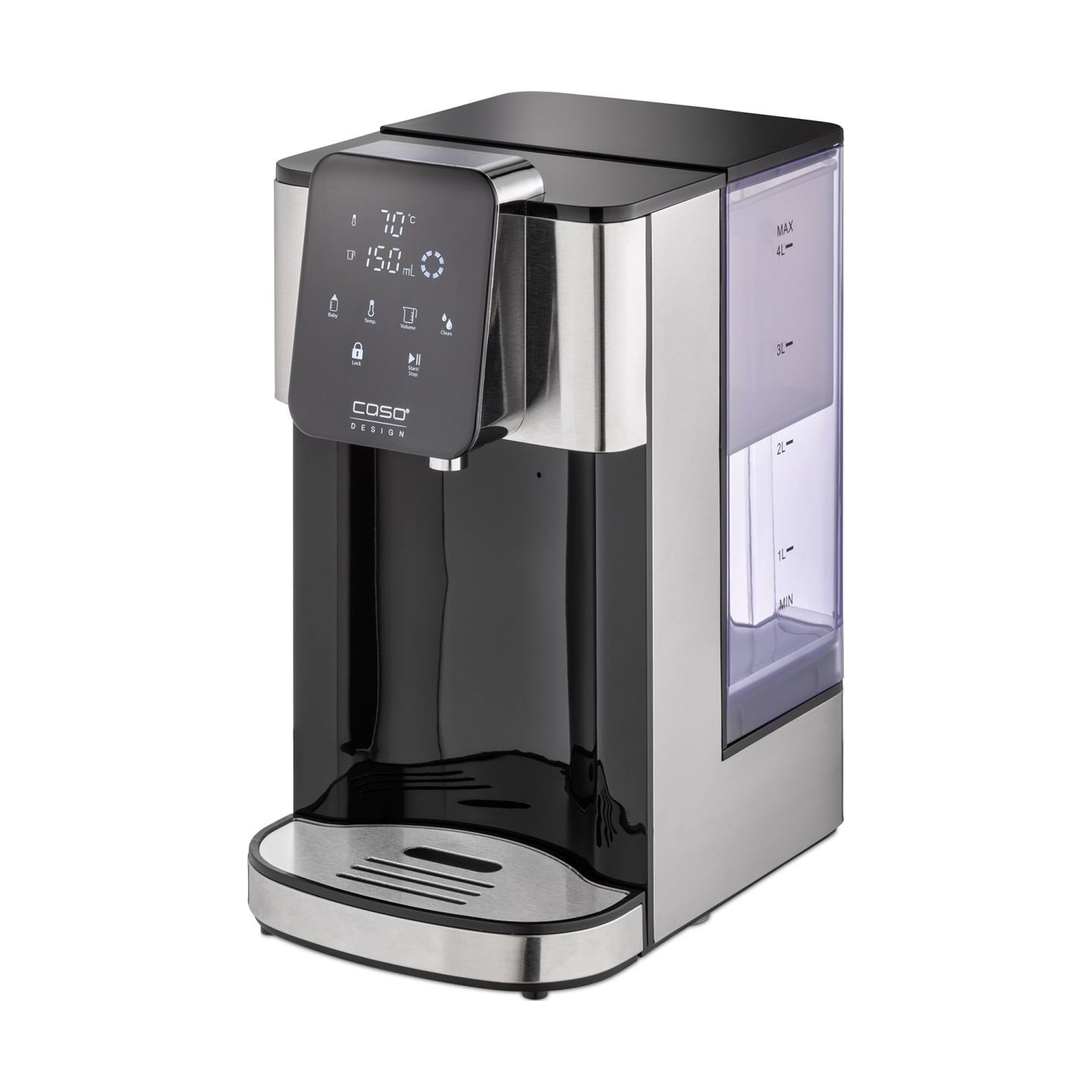 Caso | Turbo Hot Water Dispenser | HW 1660 | Water Dispenser | 2600 W | 4 L | Plastic/Stainless Steel | Black/Stainless Steel