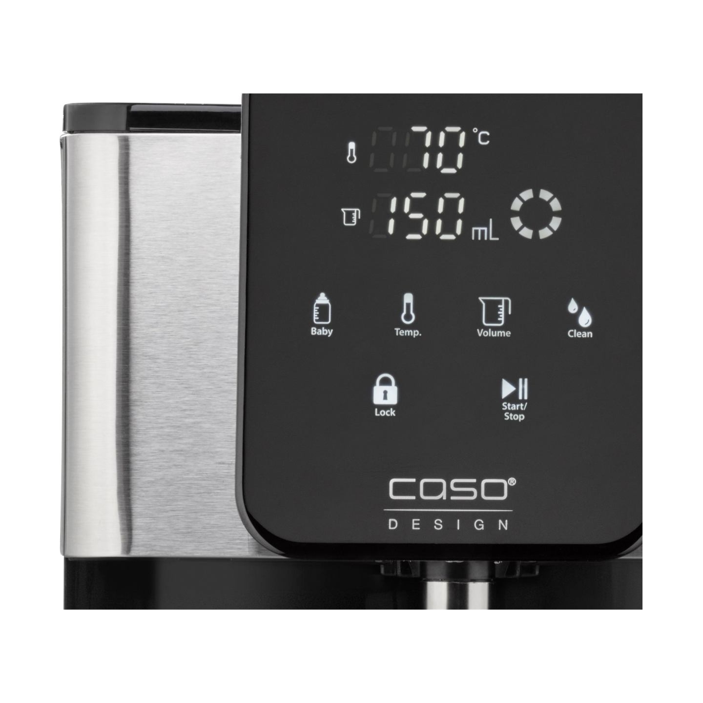 Caso | Turbo Hot Water Dispenser | HW 1660 | Water Dispenser | 2600 W | 4 L | Plastic/Stainless Steel | Black/Stainless Steel