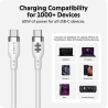 Hyper | HyperJuice USB-C Silicone Charging Cable, 1.5 m, White | HJ4011WHGL
