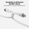 Hyper | HyperJuice USB-C Silicone Charging Cable, 1.5 m, White | HJ4011WHGL