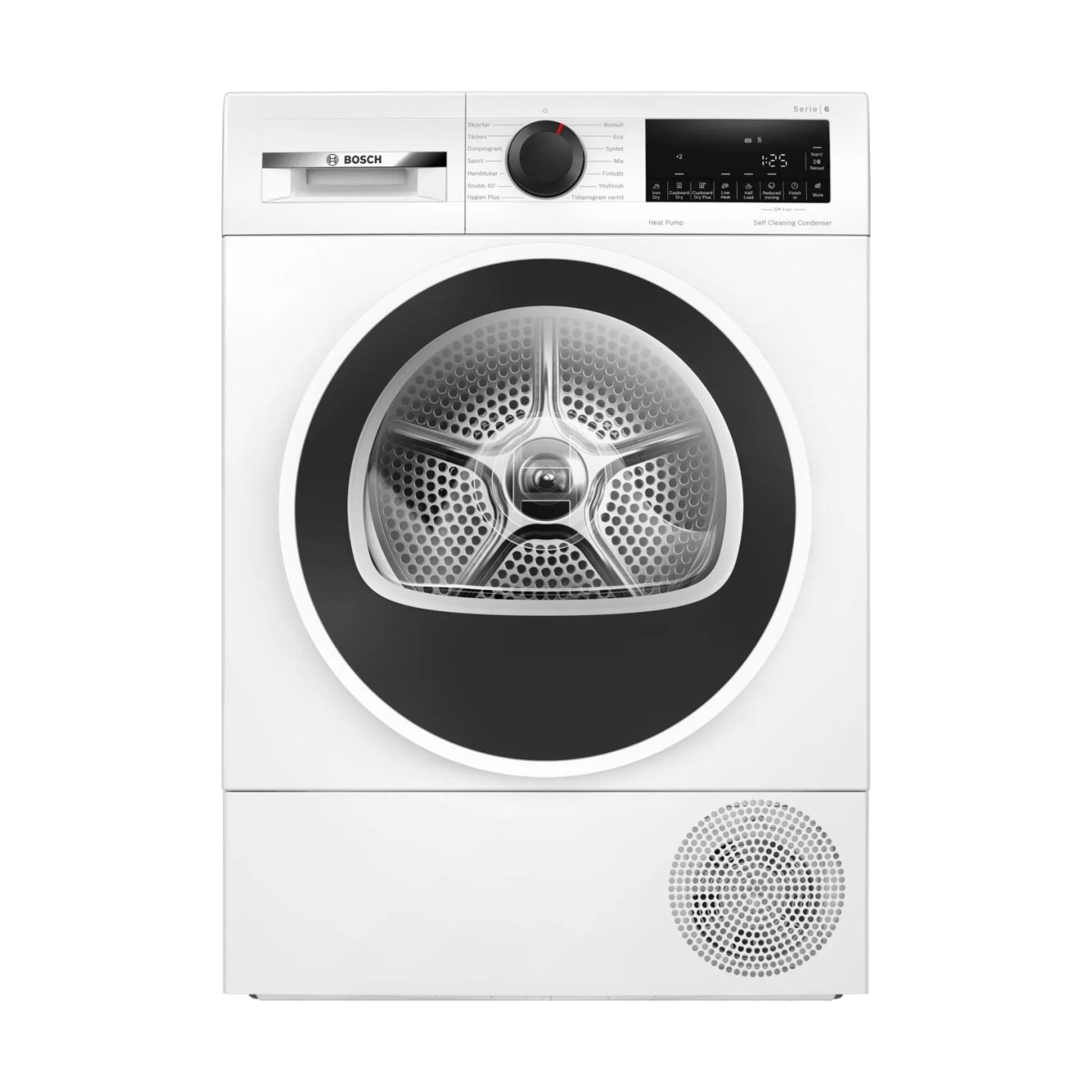 Bosch Dryer Machine with Heat Pump | WQG2450ISN | Energy efficiency class Class D | Front loading | 9 kg | LCD | Depth 61.3 cm |