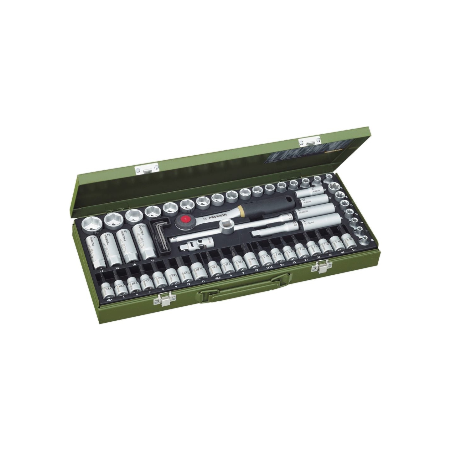 Proxxon | Socket and Ratchet Set, 3/8" | 65 pc(s)