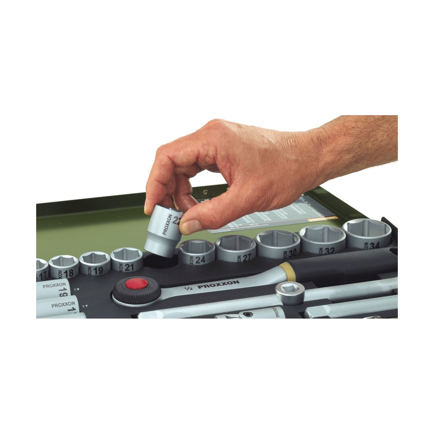 Proxxon | Socket and Ratchet Set, 3/8" | 65 pc(s)