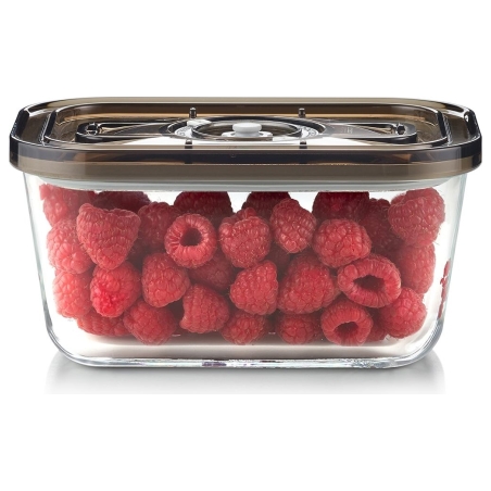 Caso Glass Vacuum Container with Plastic Lid | VacuBoxx Eco M | Transparent