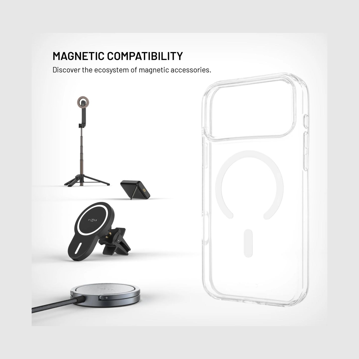Fixed MagPure | Back cover | Apple | iPhone 18 Pro Max/17 Pro Max | TPU/PC | Clear | Magsafe