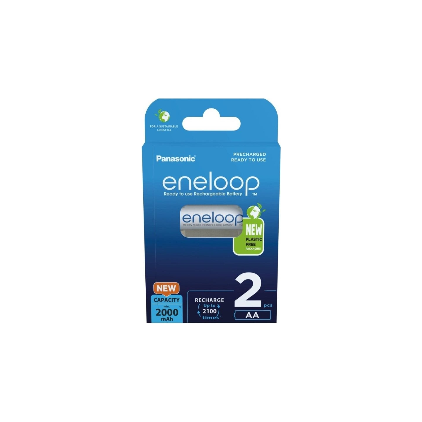Panasonic Rechargeable Batteries | ENELOOP BK-3MCDE/2CP | AA | 2000 mAh | 2 pc(s)