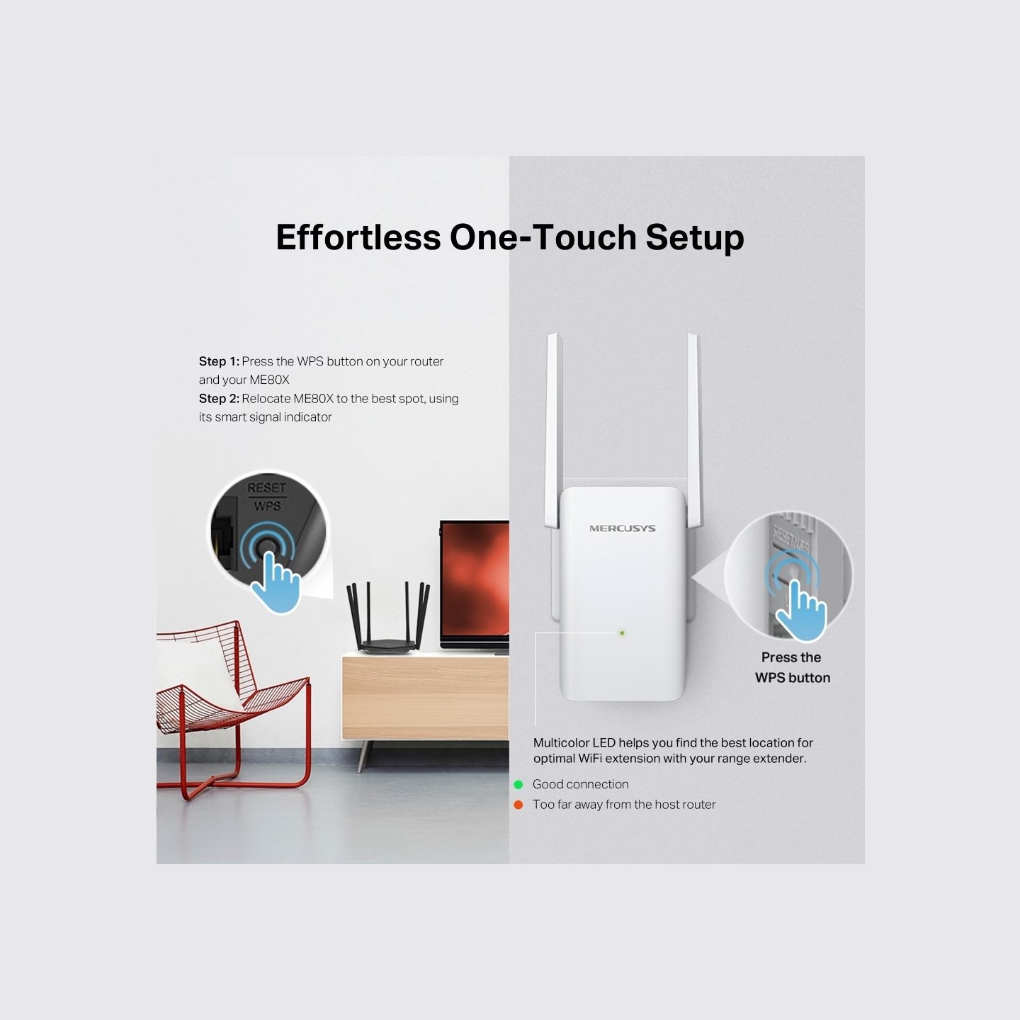 Mercusys WRL RANGE EXTENDER 3000MBPS/ME80X MERCUSYS