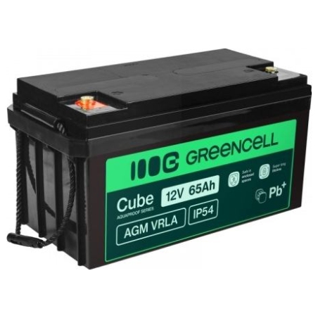 Green Cell Battery AGM VRLA 12V 65Ah IP54