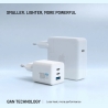 Fixed GaN Network Charger Mini with 2xUSB-C and USB output, PD support, 100 W, white | FIXCG100M-2C1A-WH