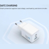 Fixed GaN Network Charger Mini with 2xUSB-C and USB output, PD support, 100 W, white | FIXCG100M-2C1A-WH