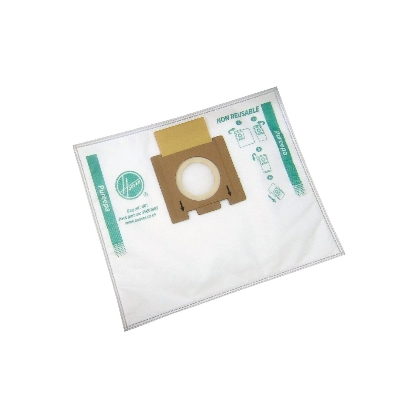 Hoover | Pure Epa microfiber Vacuum cleaner bags | H81, | White