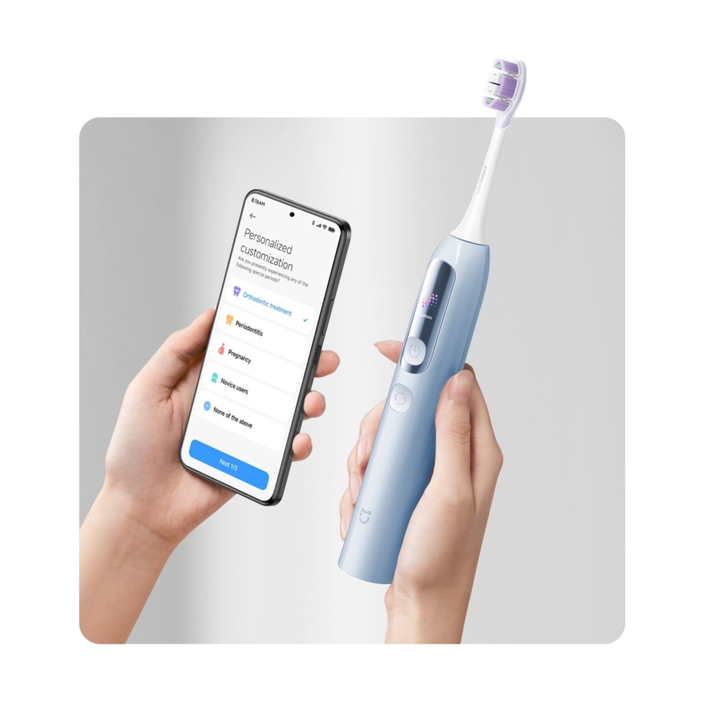Xiaomi Mijia Smart Servo-oscillation Electric Toothbrush Pro EU, Blue | Xiaomi