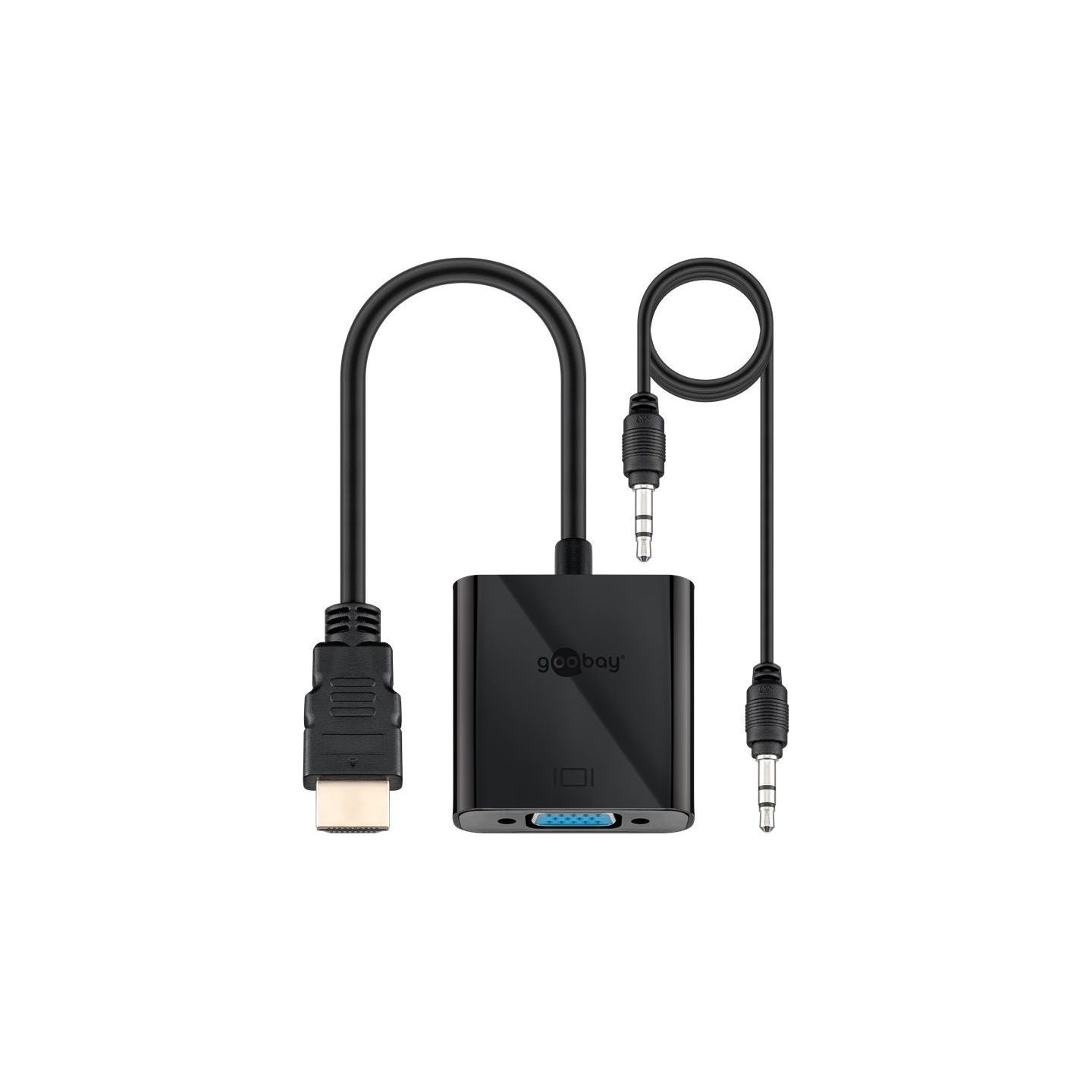 Goobay | HDMI/VGA adapter, nickel plated | 68793 | Black | HDMI male (type A) | VGA female (15-pin)