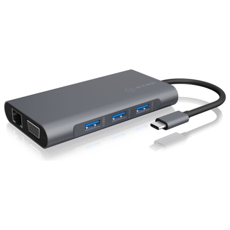 Raidsonic Icy Box IB-DK4040-CPD USB Type-C™ DockingStation with two video interfaces | Raidsonic