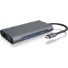 Raidsonic Icy Box IB-DK4040-CPD USB Type-C™ DockingStation with two video interfaces | Raidsonic