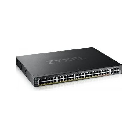Zyxel XGS2220-54FP, L3 ACCESS SWITCH, 960W POE, 40XPOE+/10XPOE++, 48X1G RJ45 2X10MG RJ45, 4X10G SFP+ UPLINK, INCL. 1 YR NEBULAFL